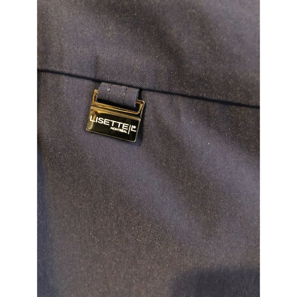 Women's Lisette L Montreal Solid Magic Lycra Ankle Pants Navy Blue Pull On - Picture 2 of 6